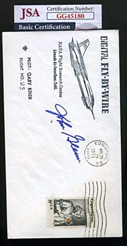 Джон Глен Сертификат за JSA , Собственоръчно Подписан през 1973 г., Автограф FDC Cache