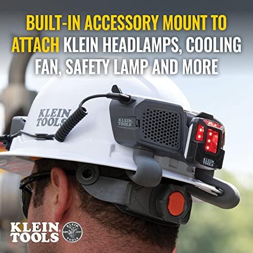 Преносим охлаждащ вентилатор Klein Tools 60155 за каск и защитни каски, захранван от USB-батерия за охлаждане на главата,