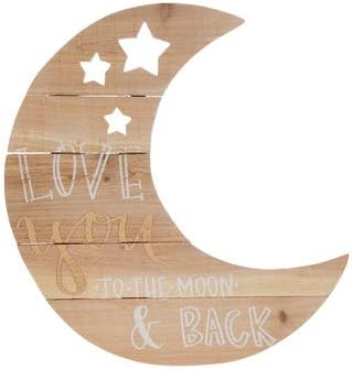 Обичам Те, Луната, Дървена Декорация на Стените на Дома на Детската стая