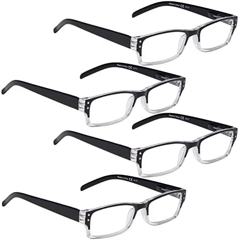 LUR 6 опаковки класически очила за четене + 4 опаковки стилни очила за четене (общо 10 двойки ридеров + 1,50)