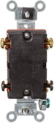 Leviton 1222-2W 20 Ампера, 120/277 Волта, Двухполюсный Безшумен ключа за променлив ток, Сверхпрочный, Самозаземляющийся,