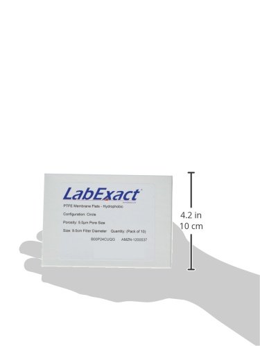 LabExact 1200537 Плоска мембрана от PTFE, Хидрофобен, 5,0 хм, 9,0 см (Опаковка от 10 броя)