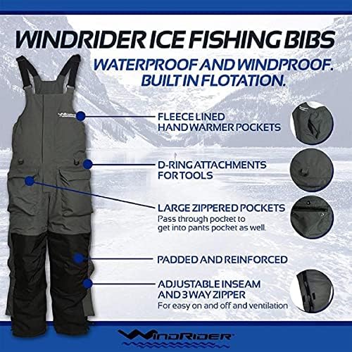 Престилки за лед Риболов WindRider С Утепленными Плаващи тон Непромокаеми джобове