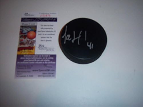 Хокейна шайба, с автограф Joslin Тиболт Чикаго Блекхоукс, канадиенс JSA/ coa - за Миене на НХЛ с автограф