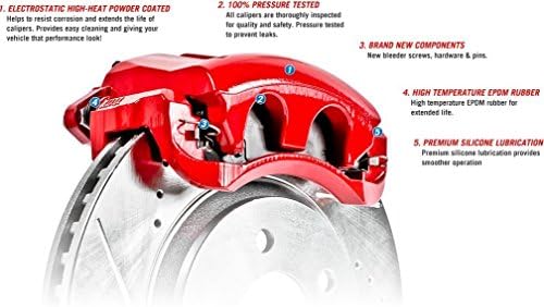 Комплект спирачки Power Stop KC4015A Z23 Evolution Sport 1-Click с Апаратчета с Прахово покритие (накладките, Ротори