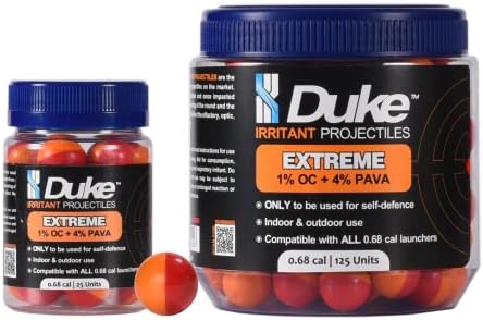Черен пипер снаряди Duke Extreme за несмертельной самозащита 68 калибър - (брой 25) | Топки от перцового аерозол премиум