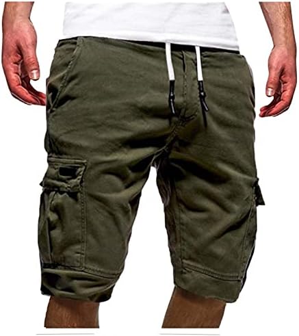 Мъжки къси панталони-карго Свободно намаляване на Nyybw - Модерни Леки Обикновена Шорти-Карго от кепър лента през с Множество