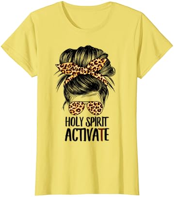 Модни Религиозна Тениска с Леопардовым Принтом Holy Spirit Cool Mom Life