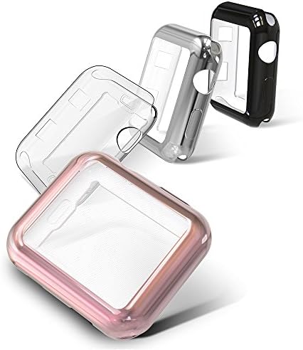 Калъф-броня Simpeak Soft Screen Protector е Съвместим с Apple Watch 38 мм Серия 2 Серия 3, опаковка 4 броя, Гъвкав, Прозрачен,