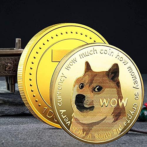 3 Опаковки Златни Dogecoin Възпоменателна Монета Златна Монета Дожа Лимитированная Серия са подбрани Монета с Защитен