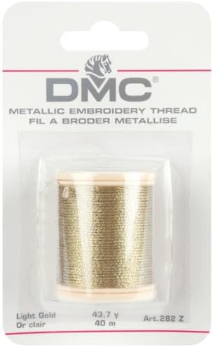 Метални Конци за бродиране DMC 282Z, 43,7 Ярд, Светло златни