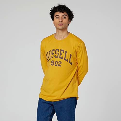 Мъжка Тениска с дълъг ръкав и релефно лого Russell Athletic с дълъг ръкав
