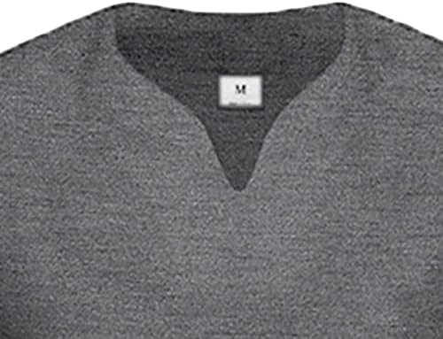 Maiyifu-GJ Мъжки Годишна Ежедневна Тениска с V-образно деколте, Однотонная Бизнес Тениска с Къс Ръкав, Модерен