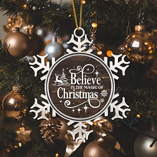 Вярвайте в Магията на Коледна Украса от Снежинки, Украса от Бели Снежинки, Празнични украси, Забавни Коледни