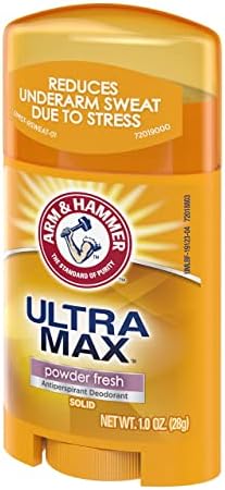 Дезодорант-Антиперспиранти Arm & Hammer Ultra Max Powder Fresh Обем 1,0 грама за пътуване (опаковка от 3 броя)