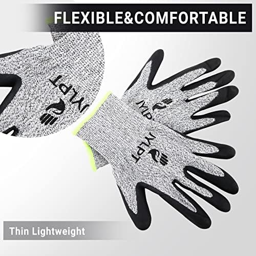 Ръкавици със защита от порязване JYLPT, ниво на защита 5, 3D-Удобни за засаждане, мощен захват и тежкотоварни ръкавици със