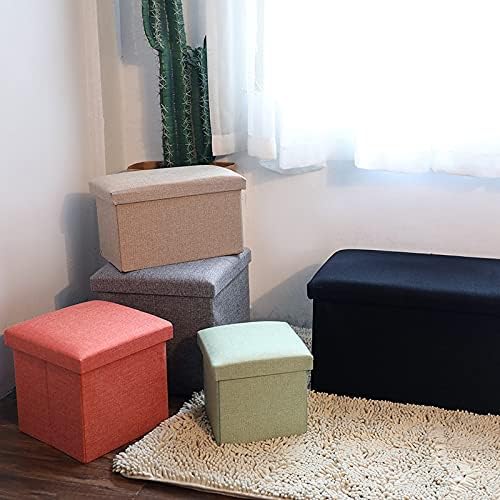 Anncus Многофункционален Сгъваем Стол за съхранение на памук и лен, Кутия за съхранение, Стол за смяна на