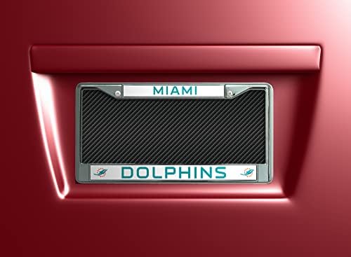 Стандартна Хромирана Рамка Регистрационен номер NFL Маями Делфините с номер знак