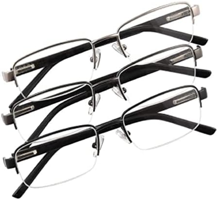 Дизайнерски оптика Foster Grant Lyden, правоъгълни очила за четене без рамки, комплект от 3 теми