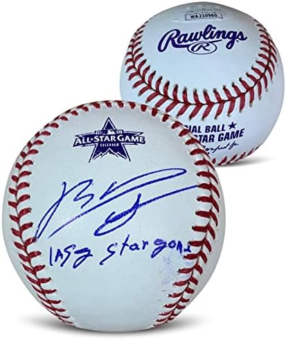 Рафаел Деверс с автограф на Мача на звездите 2021 г., Подписано Бейзбол 1-ва ASG JSA COA 2 - Бейзболни топки с автографи