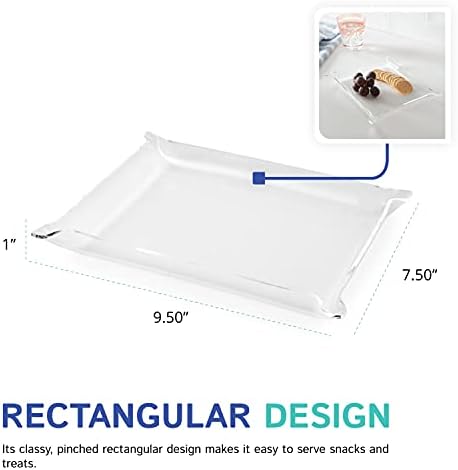 Акрилен Прозрачен Сервировочный тава за камериер Huang (10 x 8), тава за кърпи за гостите, Сервировочное ястие за