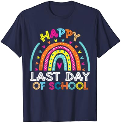 Весела Последния Ден на учители, Детска Выпускная Тениска с Дъга