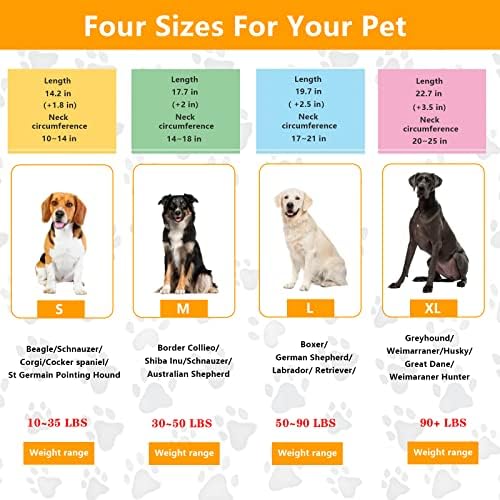 Нашийник за кучета без напрежение, Регулируем нашийник за кучета малки Средни и големи размери (S (шия: 14 -16 Тегло: