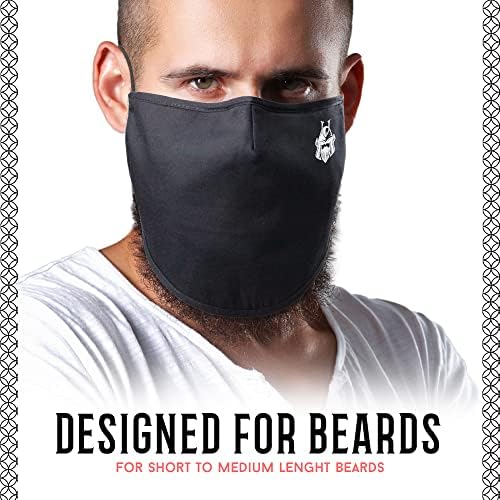 Bearded Samurai Beard Shield - Множество Маска за оформяне на брада, с предварително покритие джоб, За бородок