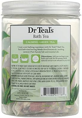 Вана за къпане със зелен чай Dr Teal's Абсорбира 1,27 унция, опаковки от 3