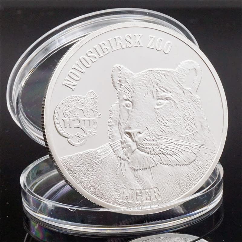 Петно Животно Монета Лигр Възпоменателна Монета Сребърна Монета Медал Лъв Монета Тигър Колекция от монети