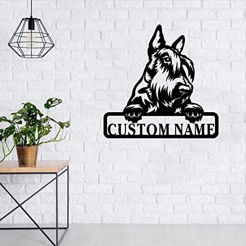 Funlucy Потребителски Знак с Името на домашен Любимец, Метална Табела за Кучета, Метални Стенни Художествена Куче