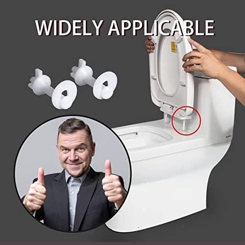 2 Сменяеми винтове за седалката на тоалетната чиния, Универсален Бял Пластмасов Болт за закрепване на Горната седалката