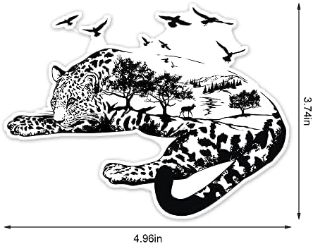Леопардовые Прозрачни Печати за направата на картички и украси за Албуми Диви Животни Е Леопард Птици, Дървета, Планински