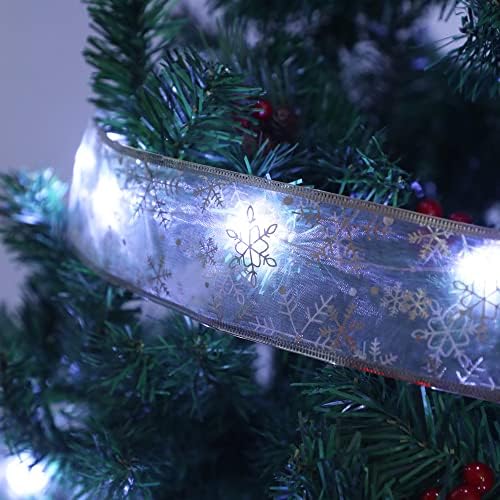 FUCHSUN $$$ Led лента светлини за Коледно Ширина от 2,5 инча 32 фута, страхотна Струнен Лампа за коледни