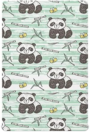 Сладко детска Панда с Бамбук чаршафи за легла за момчета и момичета, Кърпи за опаковане и игри, Дишаща Мини-Чаршаф за стандартни