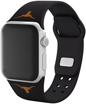 Афинитетът Bands Силиконов спортен каишка Texas Longhorns, съвместим с Apple Watch