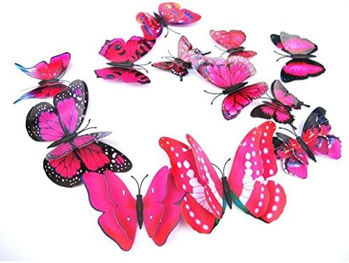 Художествени Декори Дом 3D Стикер На Стената на Пеперудата Етикети Стенно Огледало Начало Декор Зимни Стикери за Деца