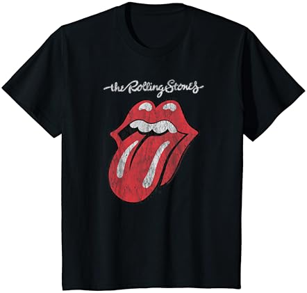 Тениска с логото на The Rolling Stones за деца с надпис скриптов Език