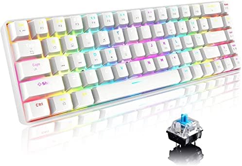 Ръчна детска клавиатура SELORSS Т8 Pro 60% Жичен, 18-цвят RGB осветление, Компактен, 68 клавишите със защита от