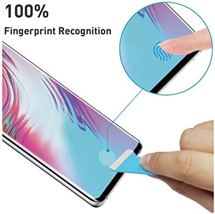 Защитно фолио TWOON за Samsung Galaxy S10, 6,1 инча, Изогнутое закалено стъкло, съвместим с ултразвуков скенер на