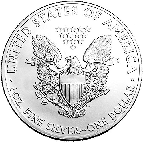 Американски сребърен орел 1990-1 унция. Сребро 999 проба с нашия сертификат за автентичност Долар, не циркулиращата в монетния
