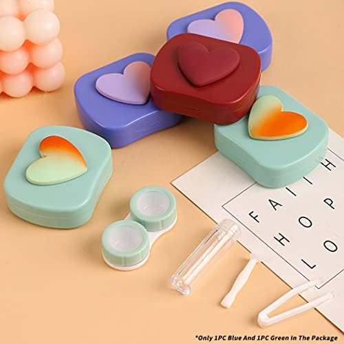 Комплект за най-сладкото Чанти за контактни лещи iGeyzoe, 2 опаковки, Преносима Кутия за Контакти, Контейнер за съхранение