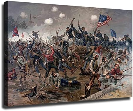 Гражданската война Битката Платно Художествен Плакат Офис Плакат Картина на Стенно Изкуство Премия Оформяне