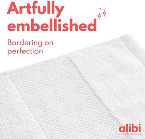 Комплект хавлиени кърпи Alibi | 2 пакета Меки Абсорбираща Луксозни Памучни Кърпи за тяло 30x56 размер Оверсайз | Дебели,