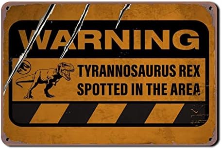 Забавни Стенни Табели с Динозавром, Интериор за Спални Момчета, Предупреждение, Ретро Метална Лидице Табела,