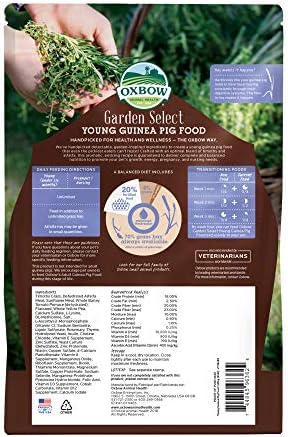 Храна за млади морски свинчета Oxbow Animal Health Select Garden, Приготвен от н градина рецепта за млади морски свинчета,