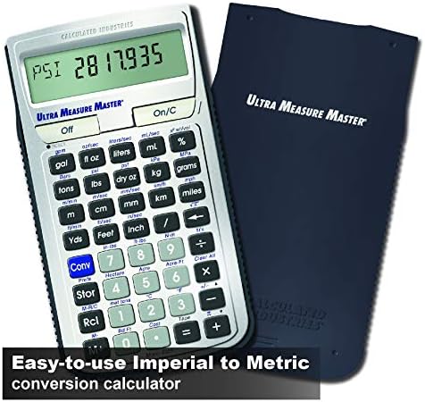 Calculated Industries 8025 Ultra Measure Master Професионален калкулатор преобразуване стандарт на САЩ в метричен Инструмент за инженери, Архитекти, Строители, учени и студенти | на Пов