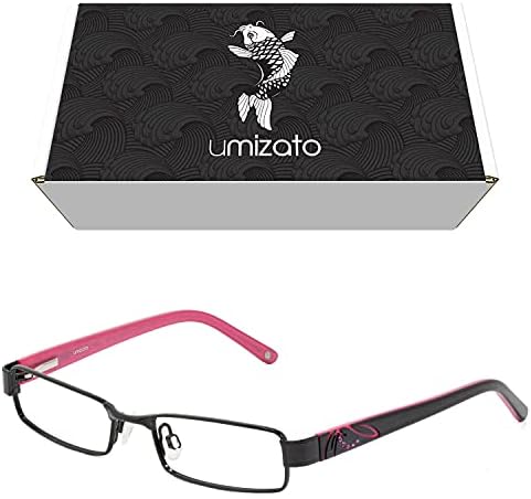 Компютърни очила Umizato за деца - Противоалергичен, екологично чисти, от неръждаема стомана, Детски Сини светещи очила