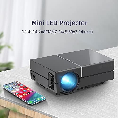 ZLXDP K8 Мини led Видео Преносим 1080P 150-инчов цифров Проектор за Домашно Кино, 3D, 4K Cinema (Цвят: K8 add TV Box)
