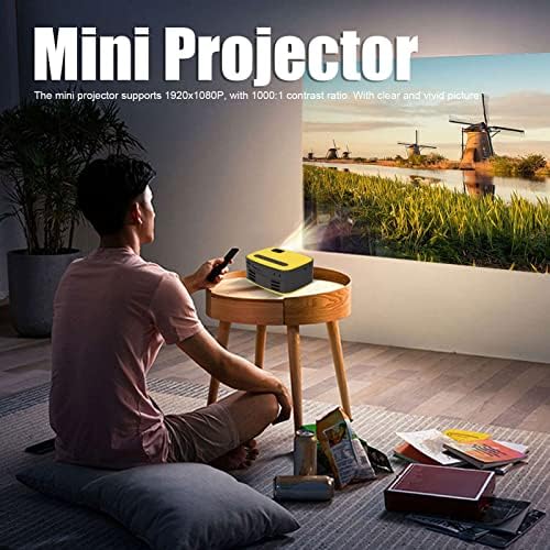 Проектор, Мини-Проектор, Мини-Проектор, Проектор Full HD, Мини Проектор 1920x1080P Интерфейс Micro USB 2 Вт Високоговорител